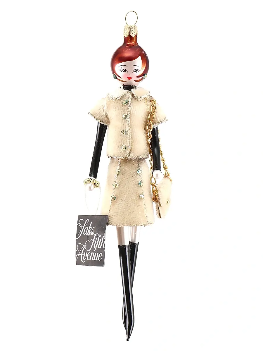 De Carlini Soffieria Lady in a Jacket & Skirt Ornament | Image 1 De Carlini Soffieria Lady in a Jacket & Skirt Ornament | Image 1