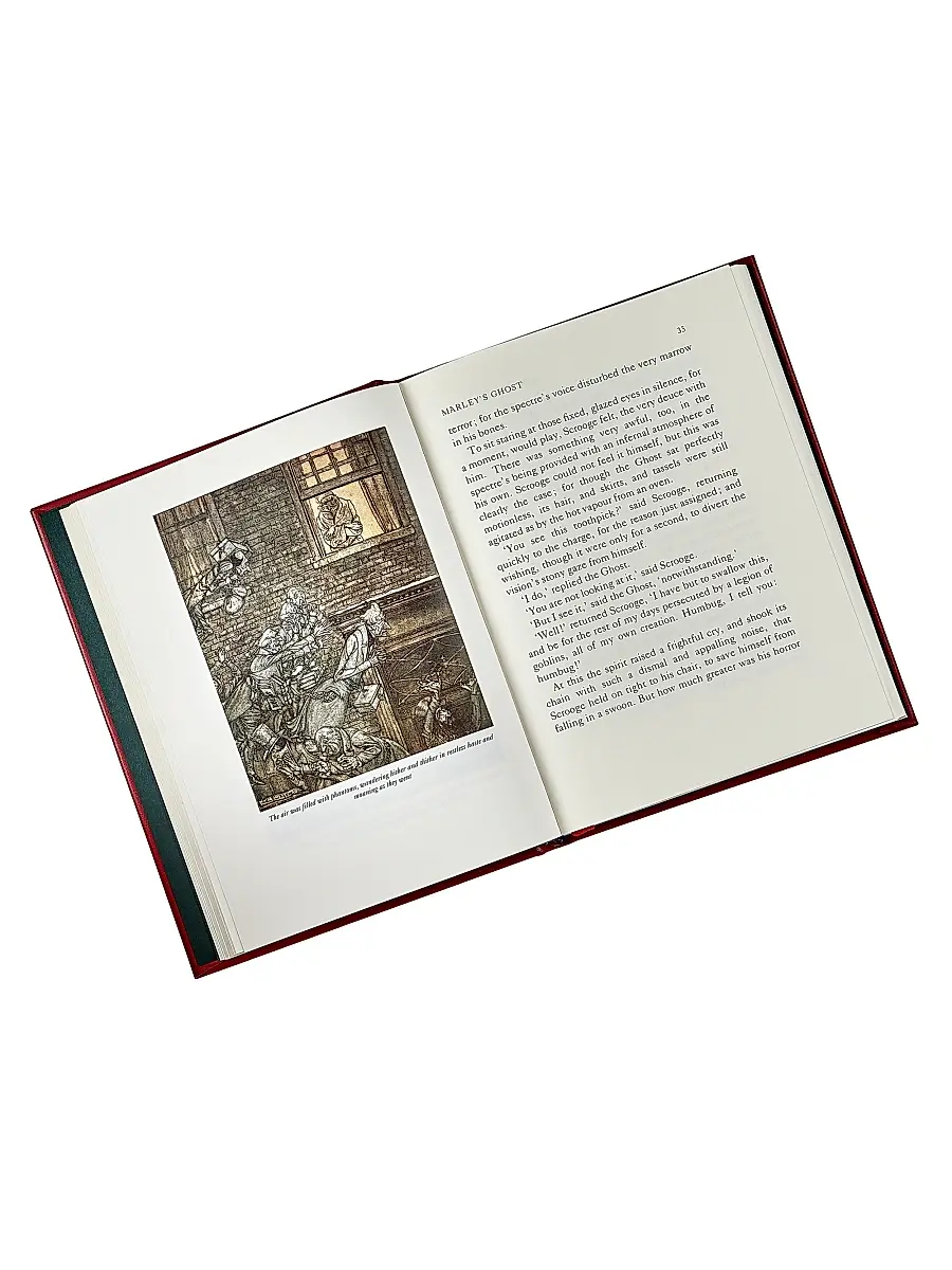 Graphic Image "A Christmas Carol" Leather-Bound Classic Book | Thumbnail 3