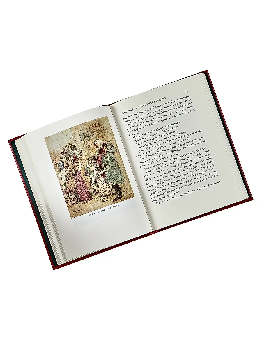 Graphic Image "A Christmas Carol" Leather-Bound Classic Book | Thumbnail 4