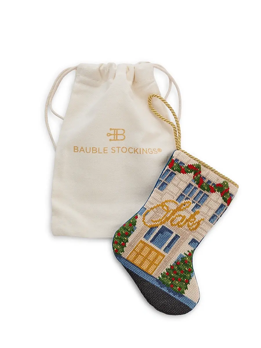 Bauble Stockings x Sainty Nelsen Saks Fifth Avenue Stocking | Thumbnail 3 Bauble Stockings x Sainty Nelsen Saks Fifth Avenue Stocking | Thumbnail 3