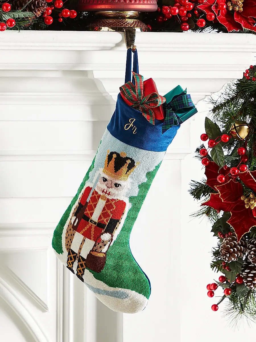 Bauble Stockings Bauble Stocking x Sainty Nelsen Nutcracker Stocking | Image 1 Bauble Stockings Bauble Stocking x Sainty Nelsen Nutcracker Stocking | Image 1
