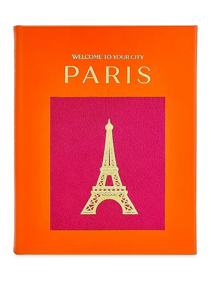 Graphic Image Trope Paris Leather Bound Book