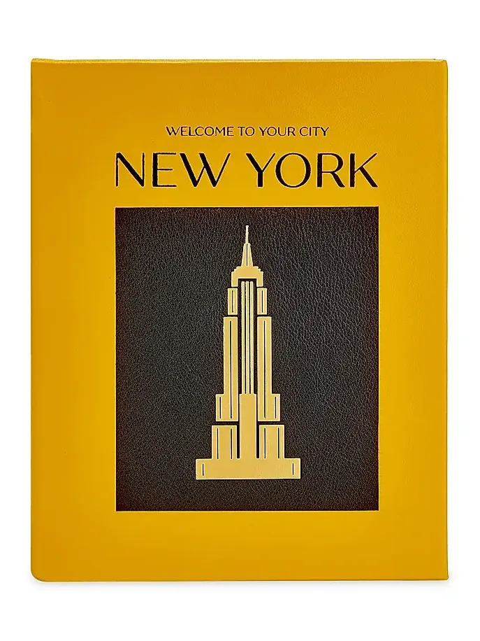 Graphic Image Trope New York Leather Bound Book