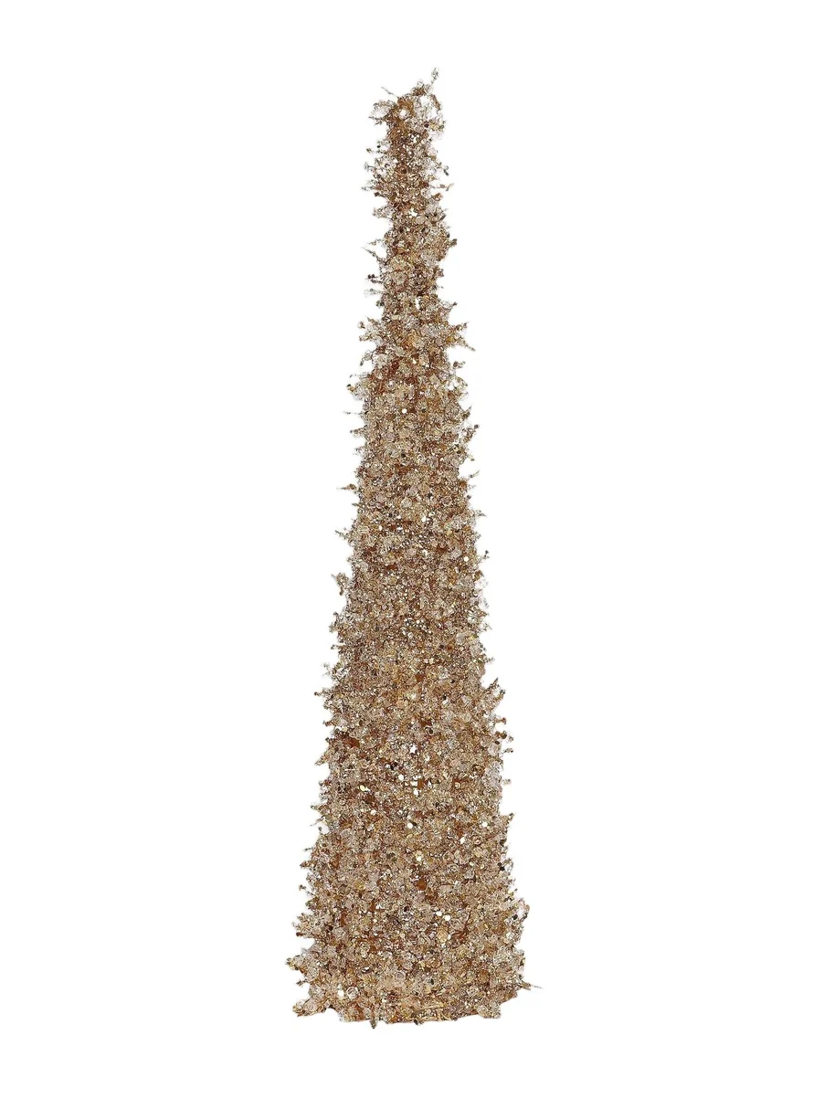 Winward Home Holiday Goldtone Ice Cone Tree