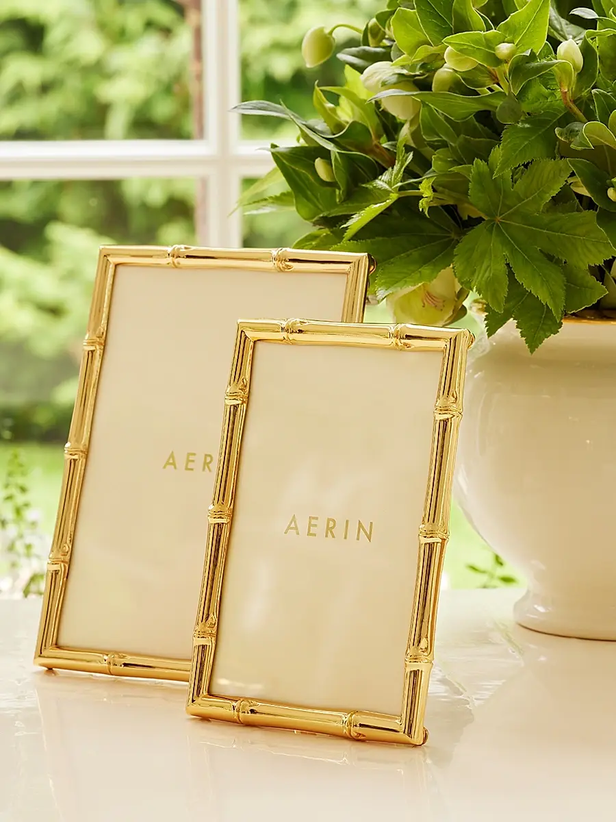 AERIN Ava Bamboo-Effect Brass Frame | Thumbnail 4 AERIN Ava Bamboo-Effect Brass Frame | Thumbnail 4