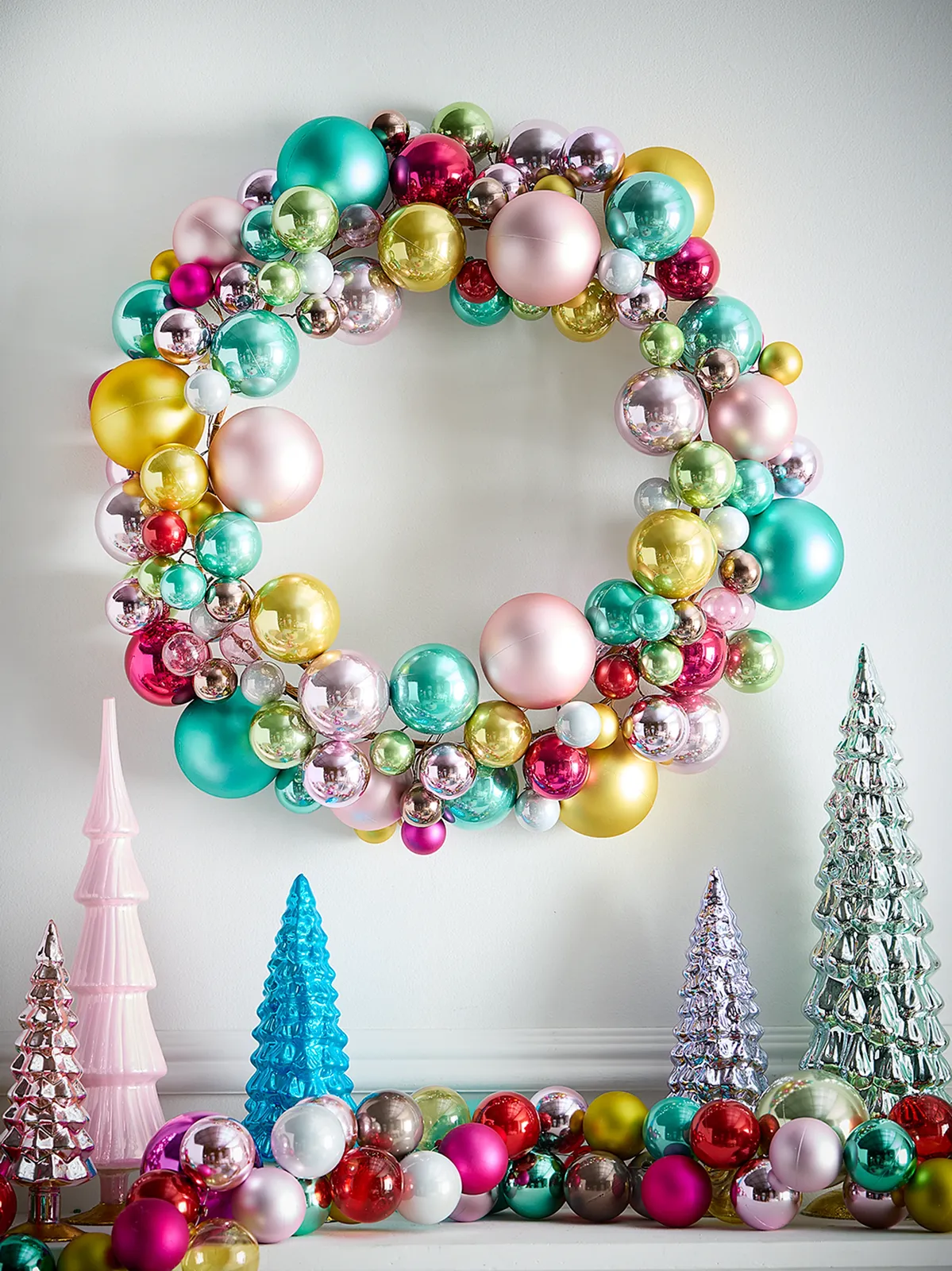 Cody Foster & Co Merriment Glass Ornament Wreath