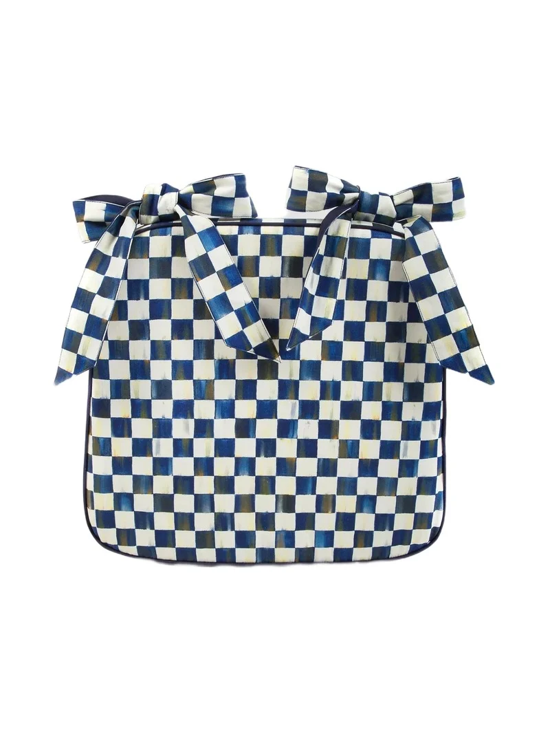 MacKenzie-Childs Royal Check Chair Cushion