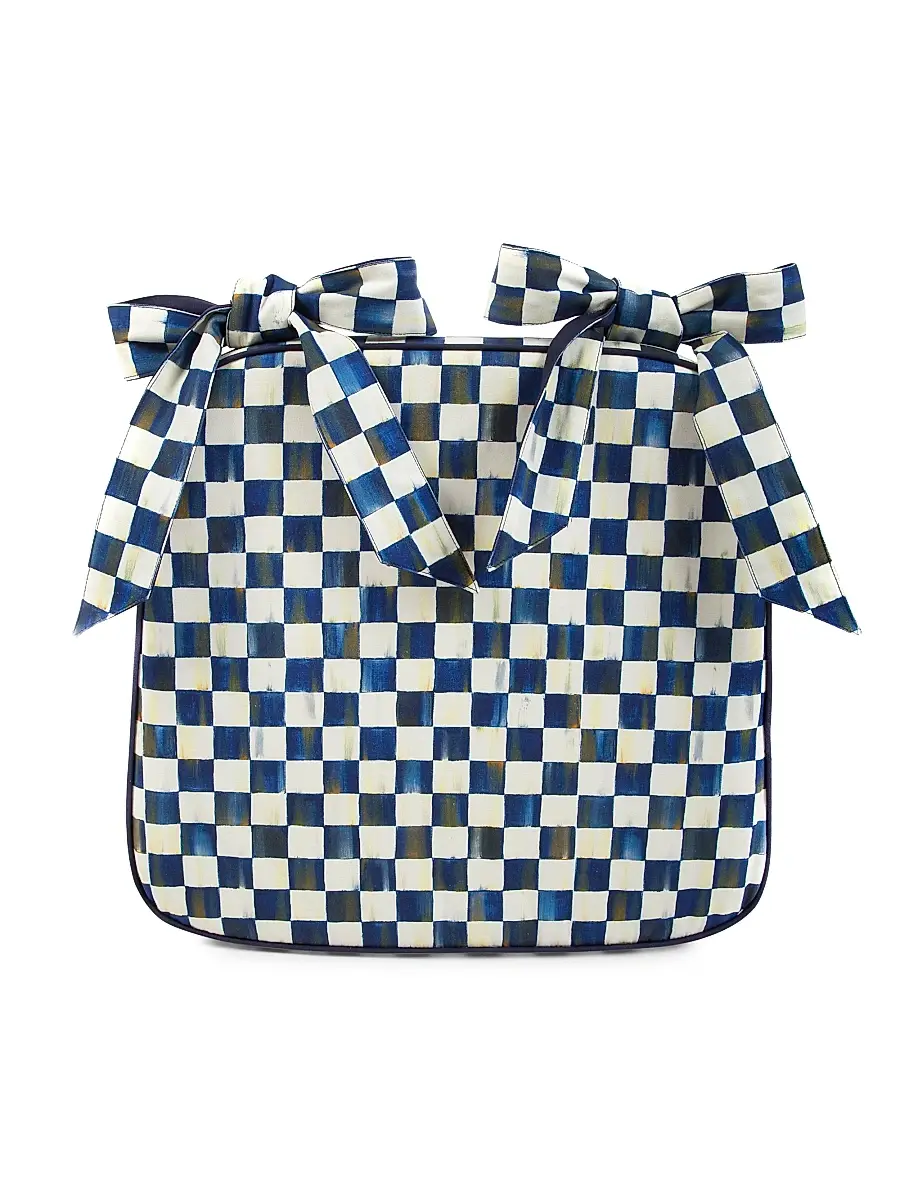 MacKenzie-Childs Royal Check Chair Cushion