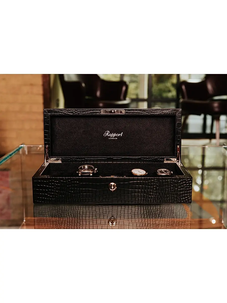 Rapport London Brompton Five Piece Watch Box - Black | Thumbnail 5 Rapport London Brompton Five Piece Watch Box - Black | Thumbnail 5