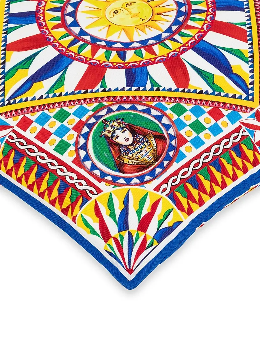 Dolce & Gabbana Carretto Canvas Cushion | Thumbnail 3 Dolce & Gabbana Carretto Canvas Cushion | Thumbnail 3