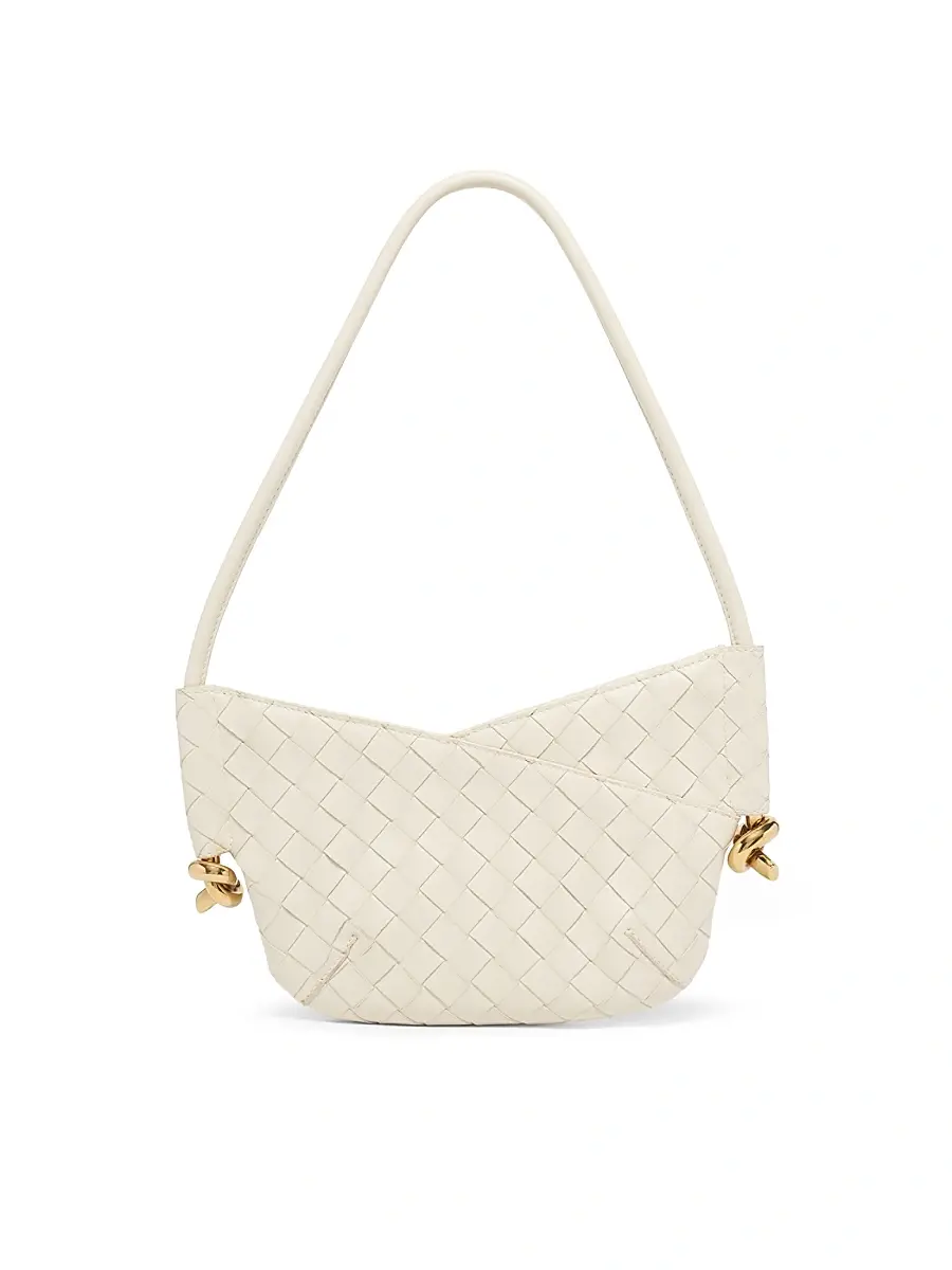 Bottega Veneta Women's Mini Baby Solstice Intrecciato Leather Shoulder Bag - Dark Barolo Brass | Thumbnail 11 Bottega Veneta Women's Mini Baby Solstice Intrecciato Leather Shoulder Bag - Dark Barolo Brass | Thumbnail 11