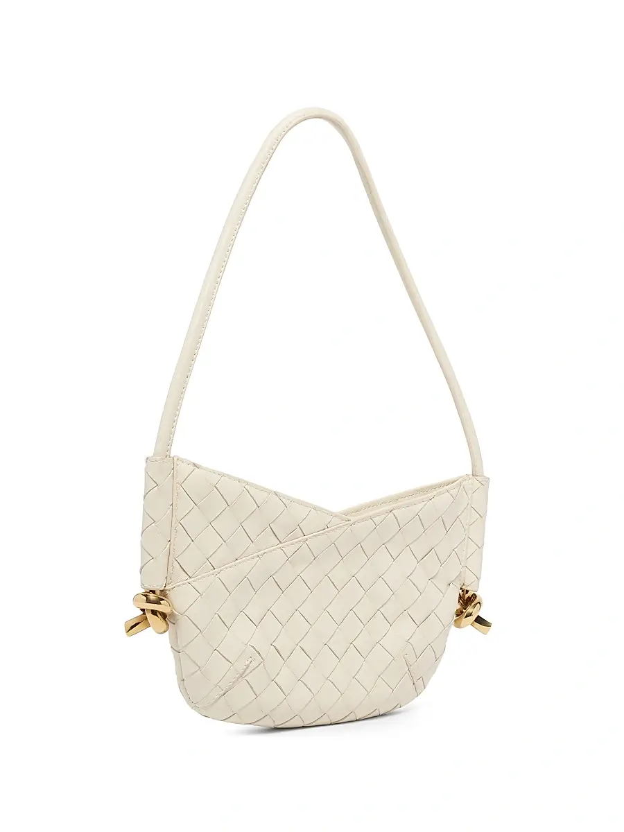 Bottega Veneta Women's Mini Baby Solstice Intrecciato Leather Shoulder Bag - Dark Barolo Brass | Thumbnail 14 Bottega Veneta Women's Mini Baby Solstice Intrecciato Leather Shoulder Bag - Dark Barolo Brass | Thumbnail 14