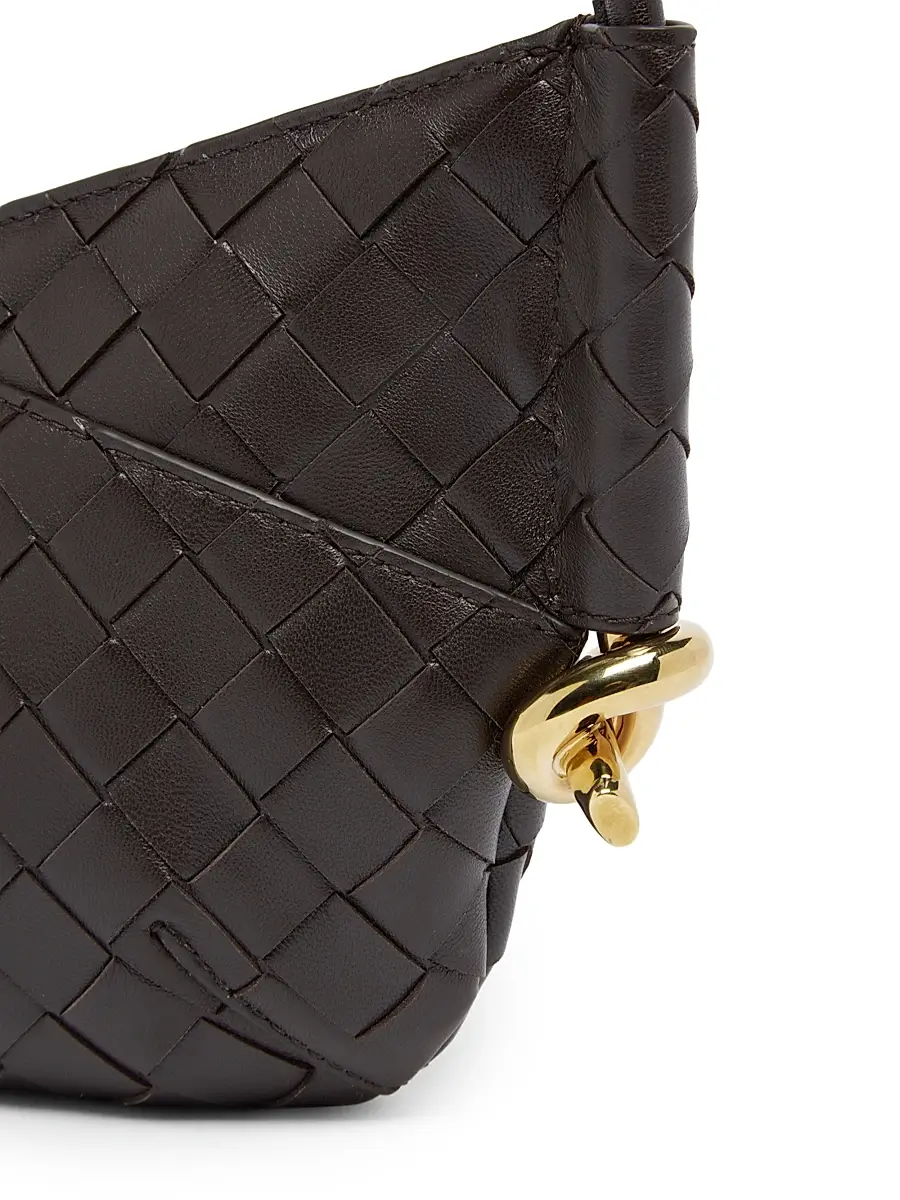 Bottega Veneta Women's Mini Baby Solstice Intrecciato Leather Shoulder Bag - Dark Barolo Brass | Thumbnail 5 Bottega Veneta Women's Mini Baby Solstice Intrecciato Leather Shoulder Bag - Dark Barolo Brass | Thumbnail 5