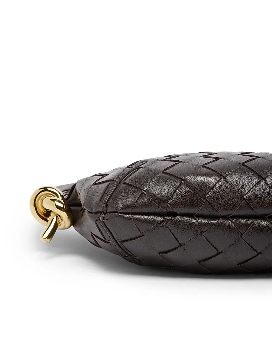 Bottega Veneta Women's Mini Baby Solstice Intrecciato Leather Shoulder Bag - Dark Barolo Brass | Thumbnail 6 Bottega Veneta Women's Mini Baby Solstice Intrecciato Leather Shoulder Bag - Dark Barolo Brass | Thumbnail 6