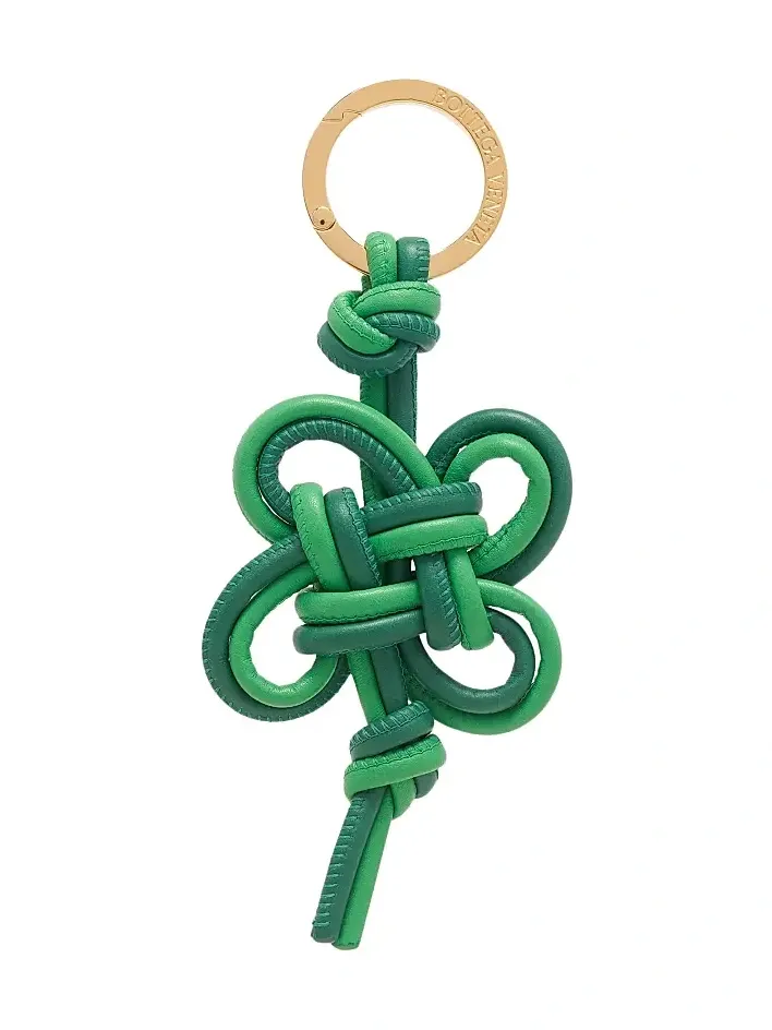 Women's Four Leaf Clover Nappa Leather Charm