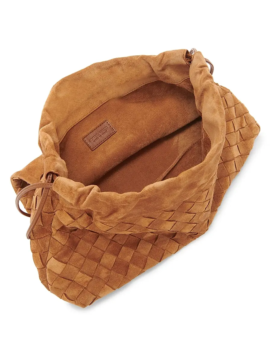 Bottega Veneta Women's Giorno Intrecciato Suede Shoulder Bag | Thumbnail 3
