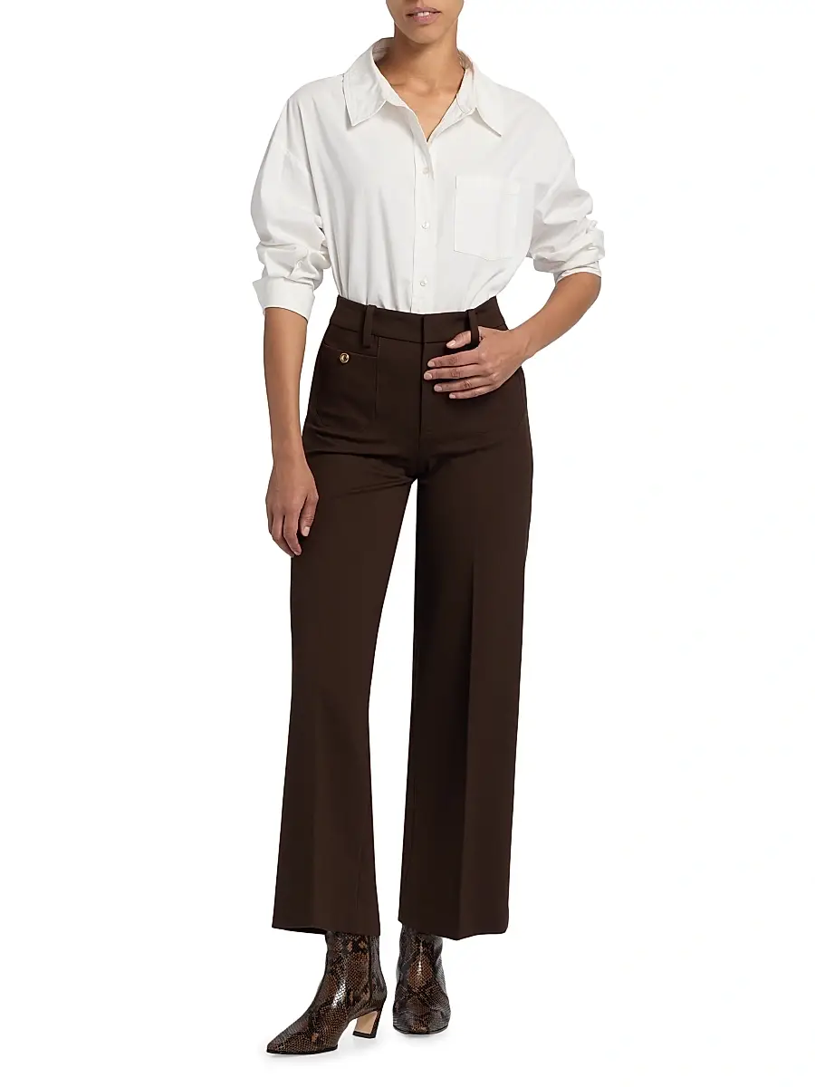 Frame Women's Slim Palazzo Pleated Trousers | Thumbnail 2 Frame Women's Slim Palazzo Pleated Trousers | Thumbnail 2
