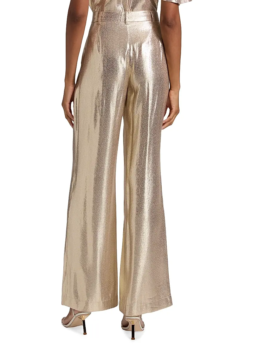 Ramy Brook Women's Izzy Metallic Silk-Blend Wide-Leg Pants | Thumbnail 5 Ramy Brook Women's Izzy Metallic Silk-Blend Wide-Leg Pants | Thumbnail 5