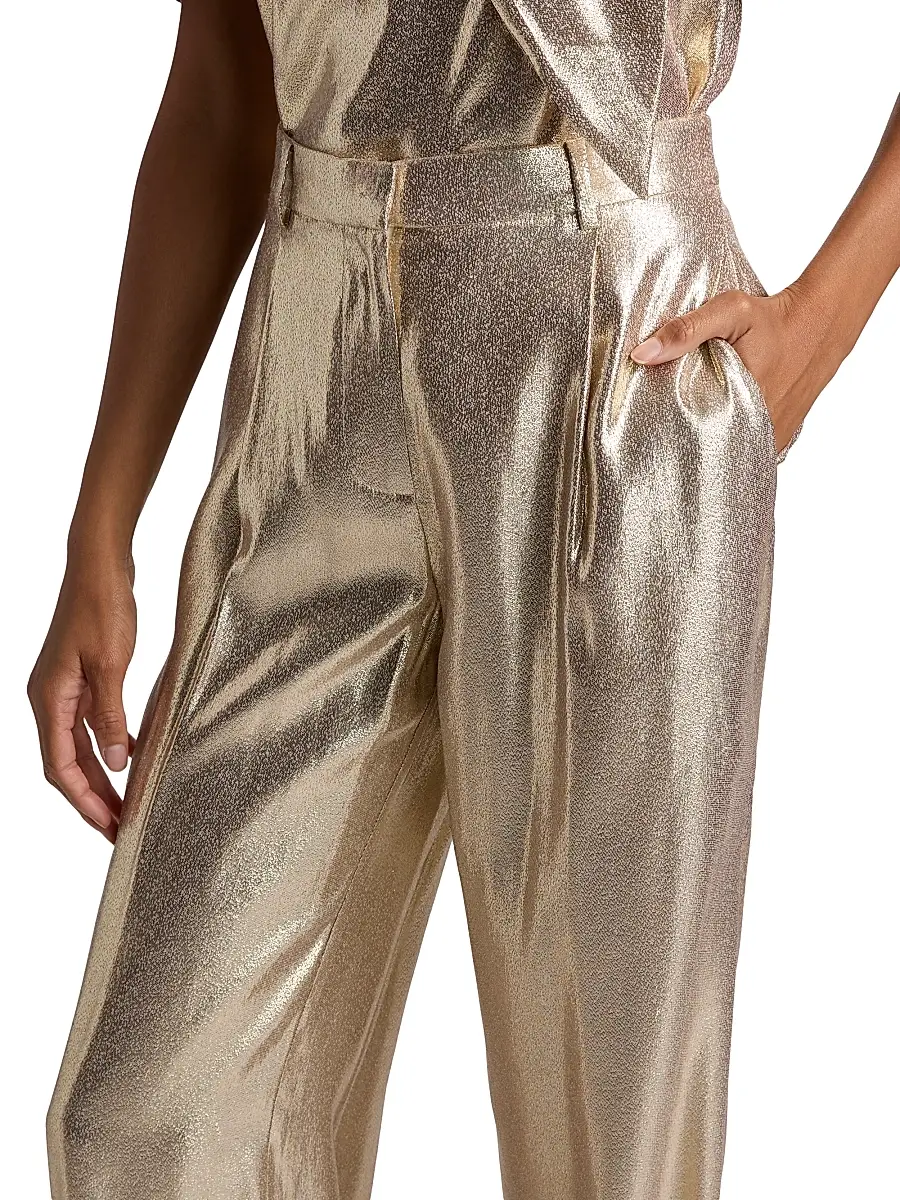 Ramy Brook Women's Izzy Metallic Silk-Blend Wide-Leg Pants | Thumbnail 6 Ramy Brook Women's Izzy Metallic Silk-Blend Wide-Leg Pants | Thumbnail 6