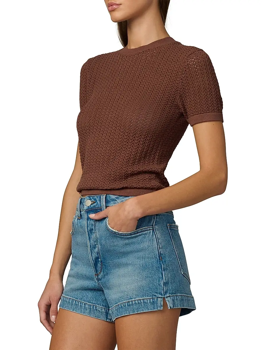 Joe's Jeans Women's The Crochet Baby T-Shirt | Thumbnail 4 Joe's Jeans Women's The Crochet Baby T-Shirt | Thumbnail 4