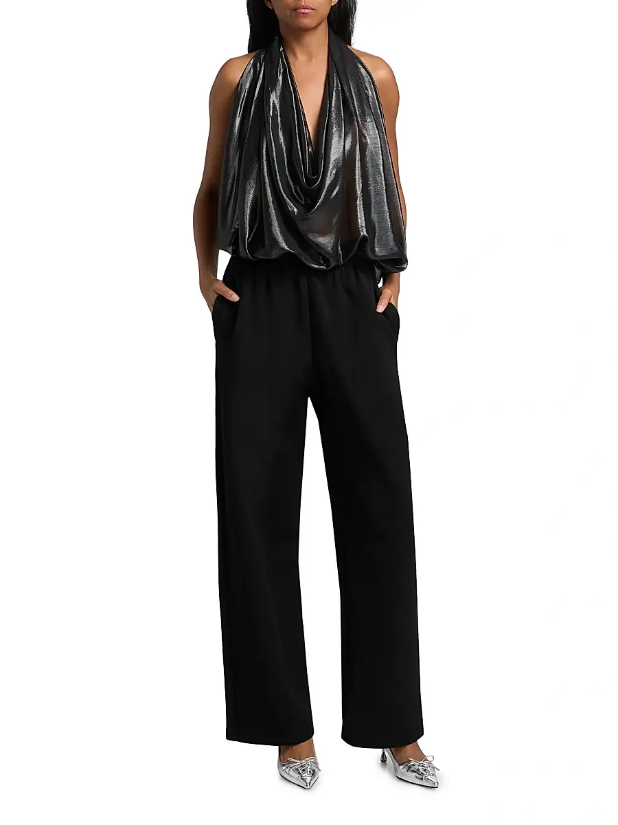 Wardrobe.NYC WARDROBE. NYC Women's Metallic Halter Blouse | Thumbnail 2 Wardrobe.NYC WARDROBE. NYC Women's Metallic Halter Blouse | Thumbnail 2