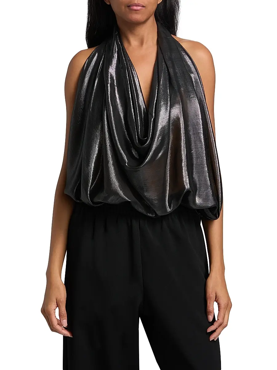 Wardrobe.NYC WARDROBE. NYC Women's Metallic Halter Blouse | Thumbnail 3 Wardrobe.NYC WARDROBE. NYC Women's Metallic Halter Blouse | Thumbnail 3