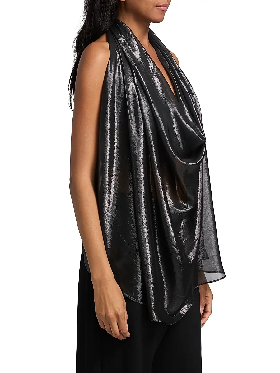 Wardrobe.NYC WARDROBE. NYC Women's Metallic Halter Blouse | Thumbnail 4 Wardrobe.NYC WARDROBE. NYC Women's Metallic Halter Blouse | Thumbnail 4