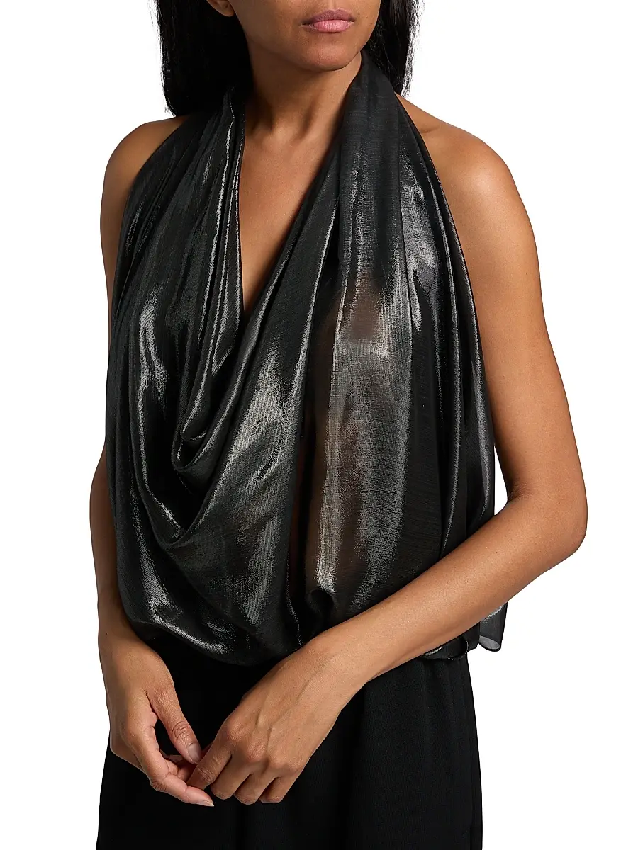 Wardrobe.NYC WARDROBE. NYC Women's Metallic Halter Blouse | Thumbnail 6 Wardrobe.NYC WARDROBE. NYC Women's Metallic Halter Blouse | Thumbnail 6