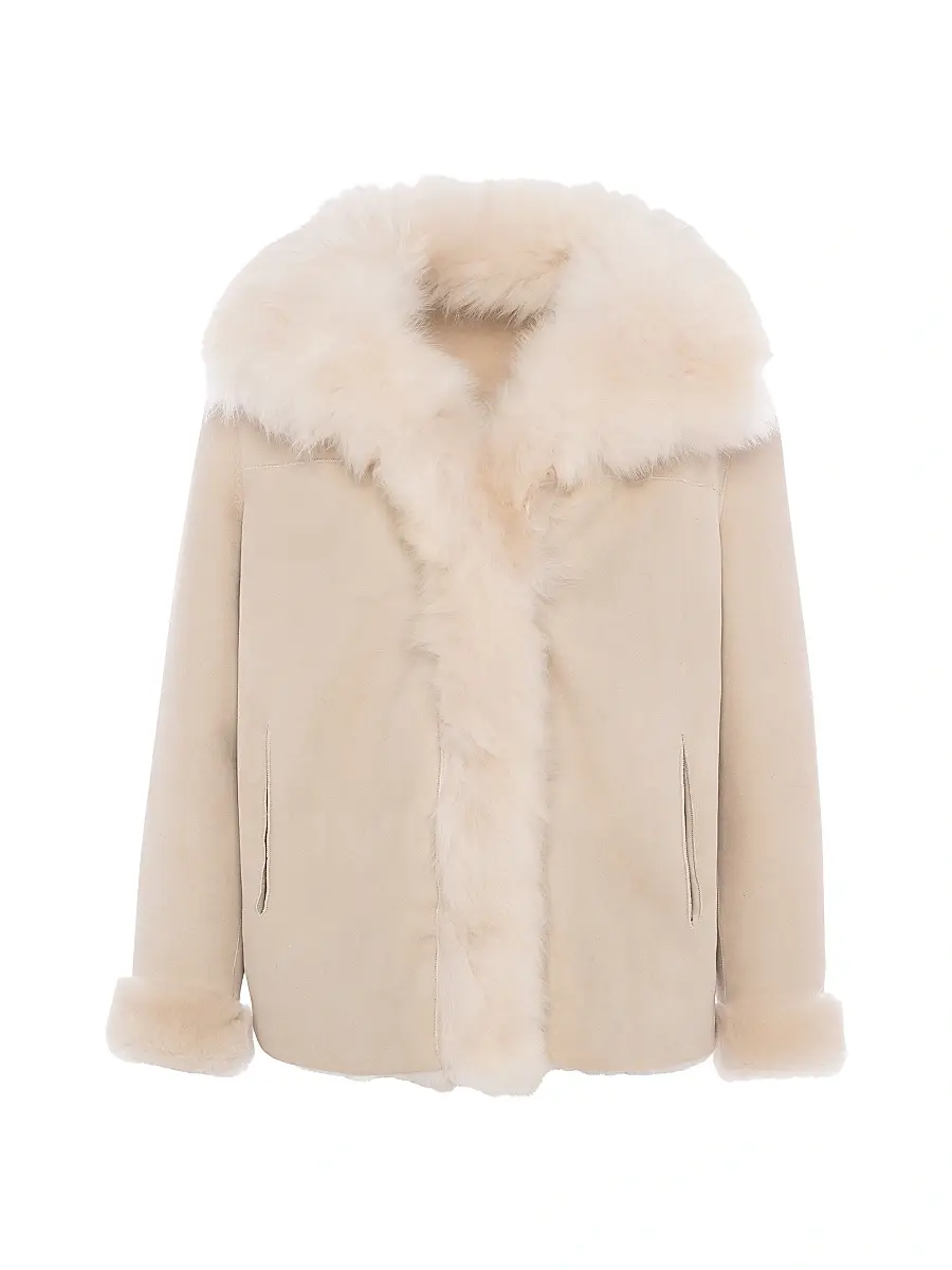 Gorski Women's Merino Toscana Lamb Jacket - Ivory - Size XL | Image 1 Gorski Women's Merino Toscana Lamb Jacket - Ivory - Size XL | Image 1