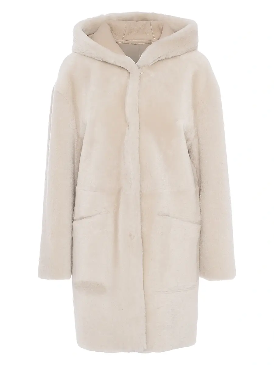 Gorski Women's Merino Shearling Lamb Hooded Coat