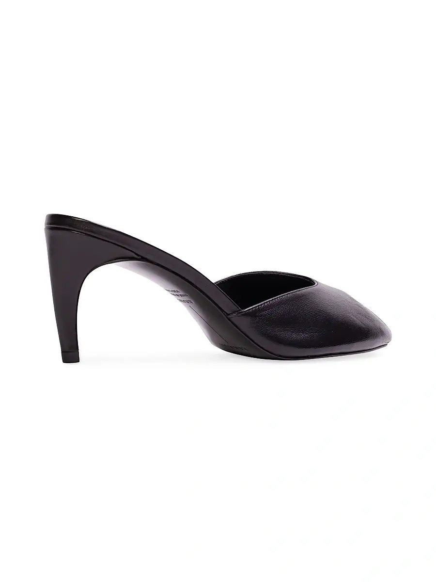Black Suede Studio Women's Dovie 70MM Leather Mules | Thumbnail 3 Black Suede Studio Women's Dovie 70MM Leather Mules | Thumbnail 3