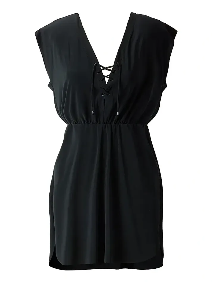Women's Cover Ups Lace-Up Minidress