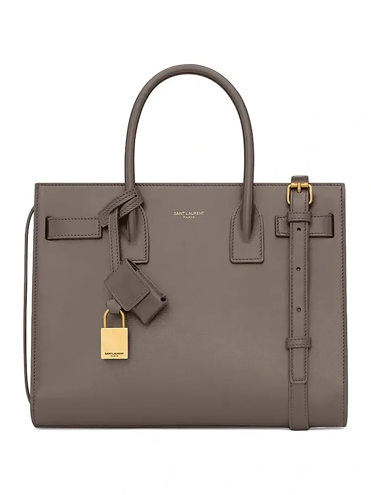 Saint Laurent Women's Sac De Jour Baby Top Handle Bag in Smooth Leather - Urban Grey