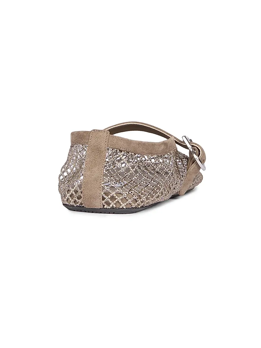 Alaïa Women's Rhinestone-Mesh Buckle-Strap Ballet Flats | Thumbnail 3 Alaïa Women's Rhinestone-Mesh Buckle-Strap Ballet Flats | Thumbnail 3