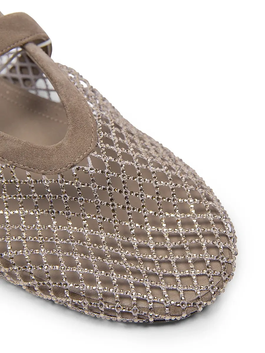 Alaïa Women's Rhinestone-Mesh Buckle-Strap Ballet Flats | Thumbnail 6 Alaïa Women's Rhinestone-Mesh Buckle-Strap Ballet Flats | Thumbnail 6