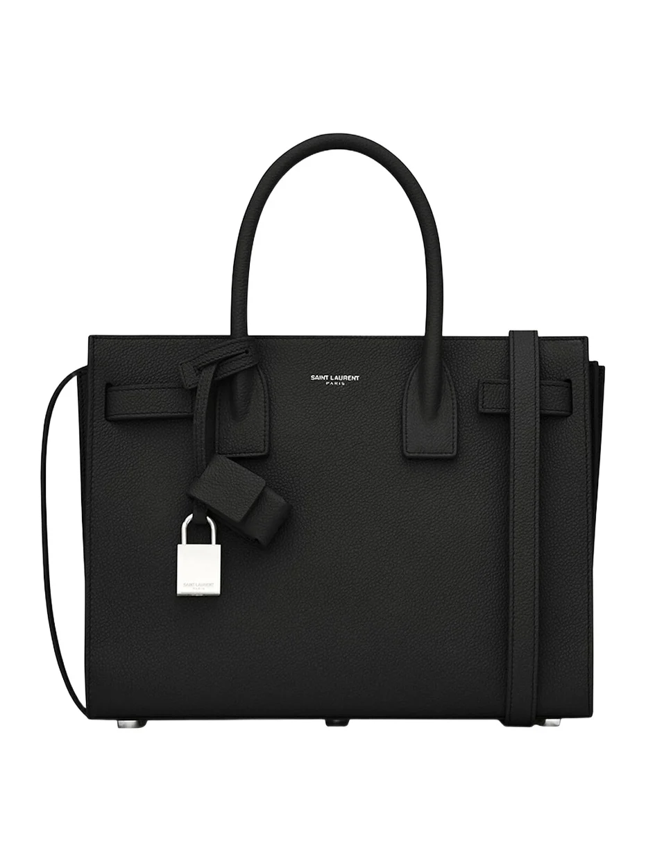 Women's Sac De Jour Baby Top Handle Bag In Grained Leather - Black