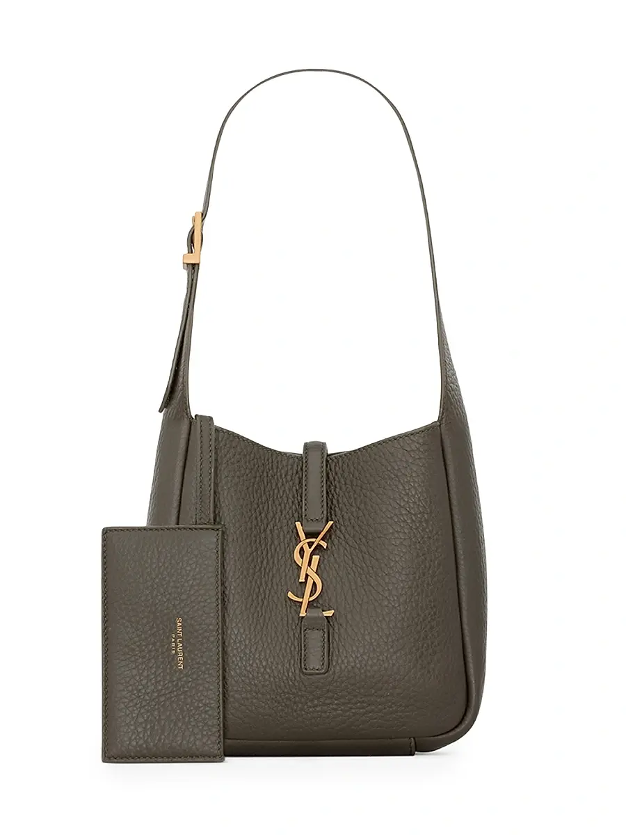 Saint Laurent Women's Le 5 à 7 Supple Baby Shoulder Bag in Grained Leather - Light Musk | Thumbnail 3 Saint Laurent Women's Le 5 à 7 Supple Baby Shoulder Bag in Grained Leather - Light Musk | Thumbnail 3
