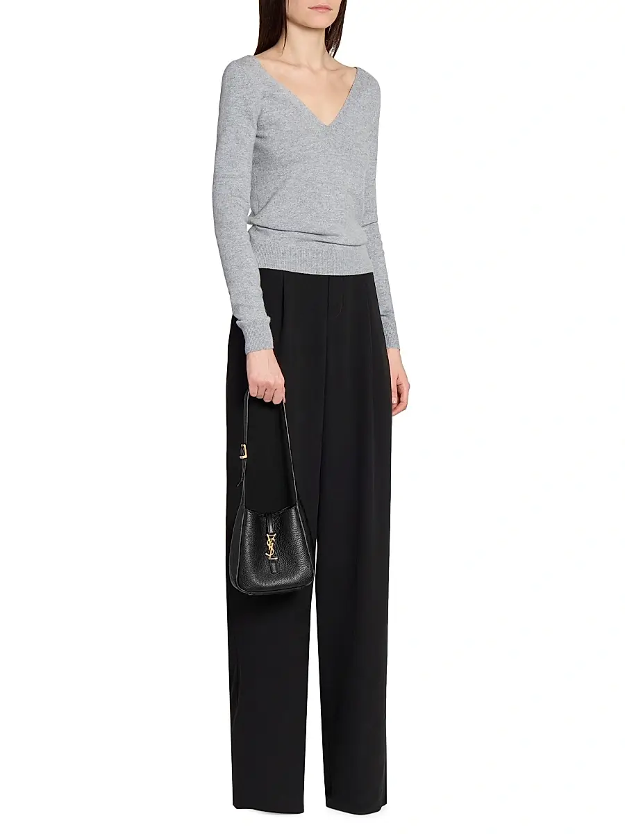 Saint Laurent Women's Le 5 à 7 Supple Baby Shoulder Bag in Grained Leather - Light Musk | Thumbnail 10 Saint Laurent Women's Le 5 à 7 Supple Baby Shoulder Bag in Grained Leather - Light Musk | Thumbnail 10