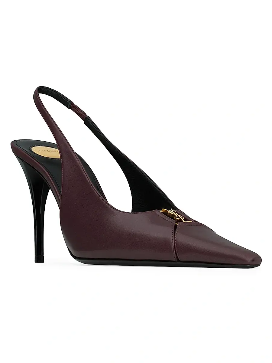 Saint Laurent Women's Babylone Breteuil Slingback Pumps | Thumbnail 2 Saint Laurent Women's Babylone Breteuil Slingback Pumps | Thumbnail 2
