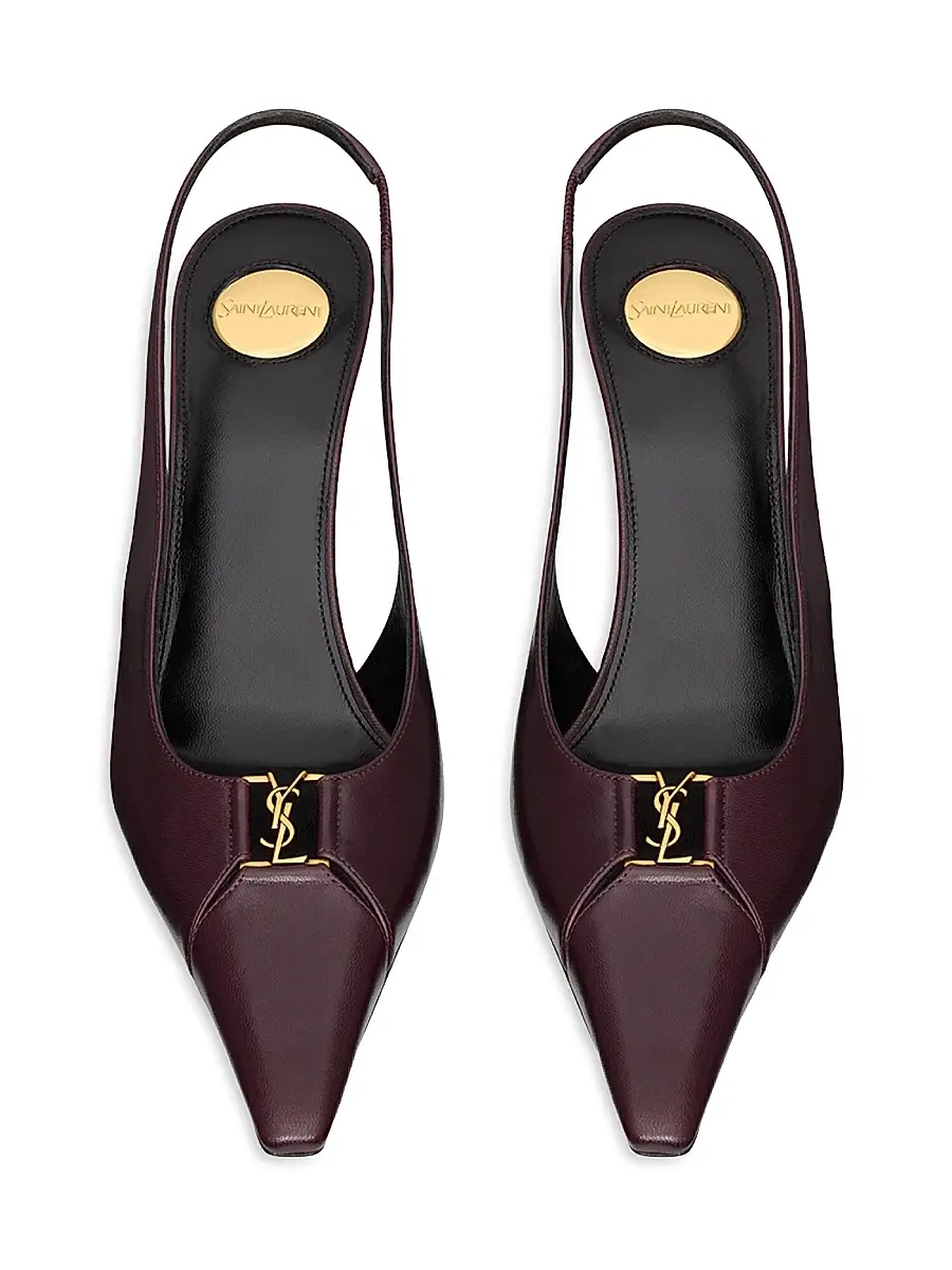Saint Laurent Women's Babylone Breteuil Slingback Pumps | Thumbnail 3 Saint Laurent Women's Babylone Breteuil Slingback Pumps | Thumbnail 3