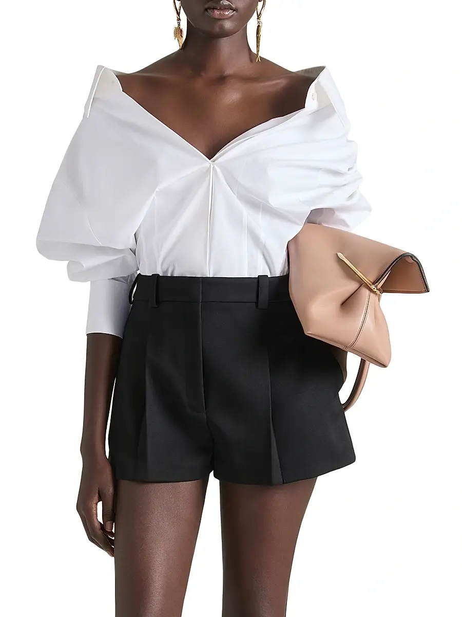 Givenchy Women's Slashed Shirt in Poplin - White | Thumbnail 3 Givenchy Women's Slashed Shirt in Poplin - White | Thumbnail 3