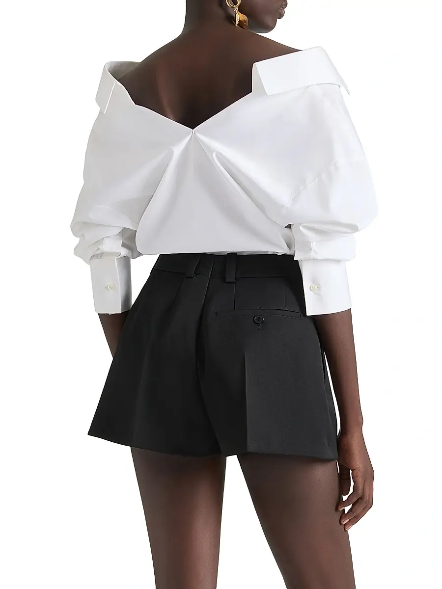 Givenchy Women's Slashed Shirt in Poplin - White | Thumbnail 4 Givenchy Women's Slashed Shirt in Poplin - White | Thumbnail 4