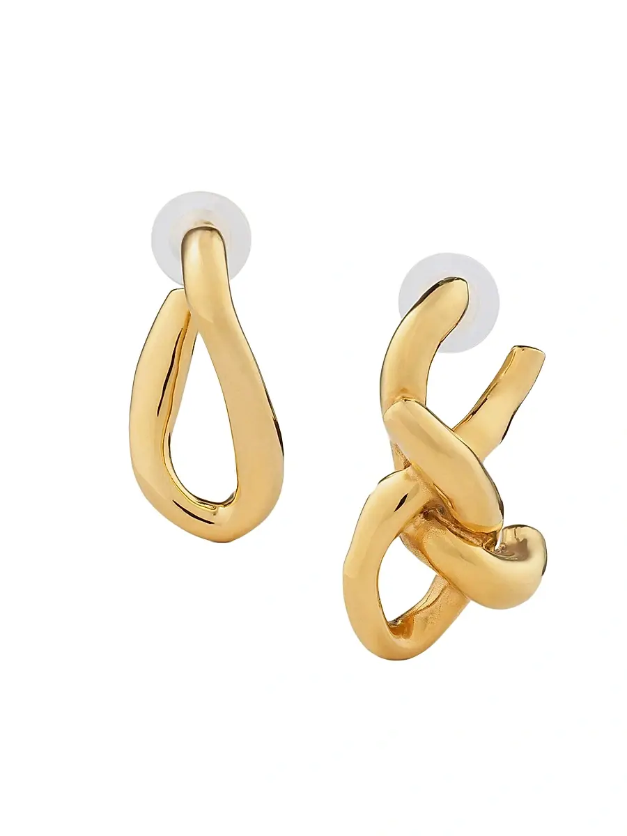Givenchy Women's Chain Link Asymmetric Earrings in Metal - Golden Yellow | Image 1 Givenchy Women's Chain Link Asymmetric Earrings in Metal - Golden Yellow | Image 1