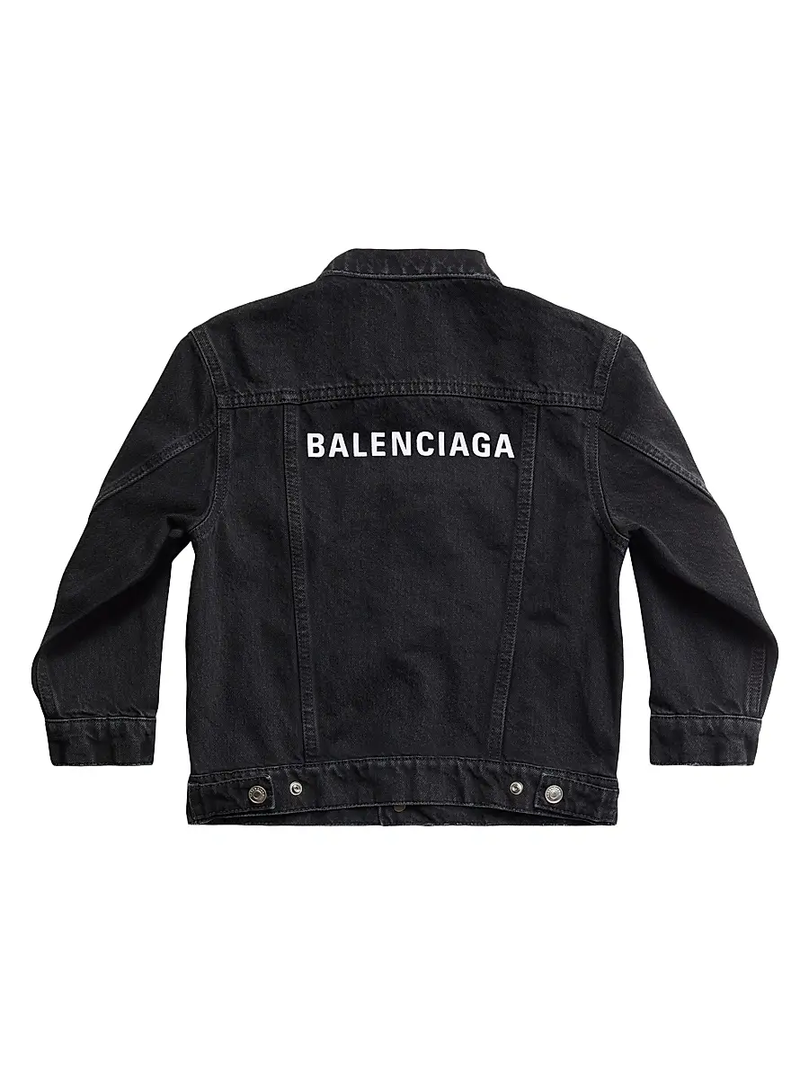 Balenciaga Little Kid's & Kid's Oversized Jacket - Black Faded | Thumbnail 2
