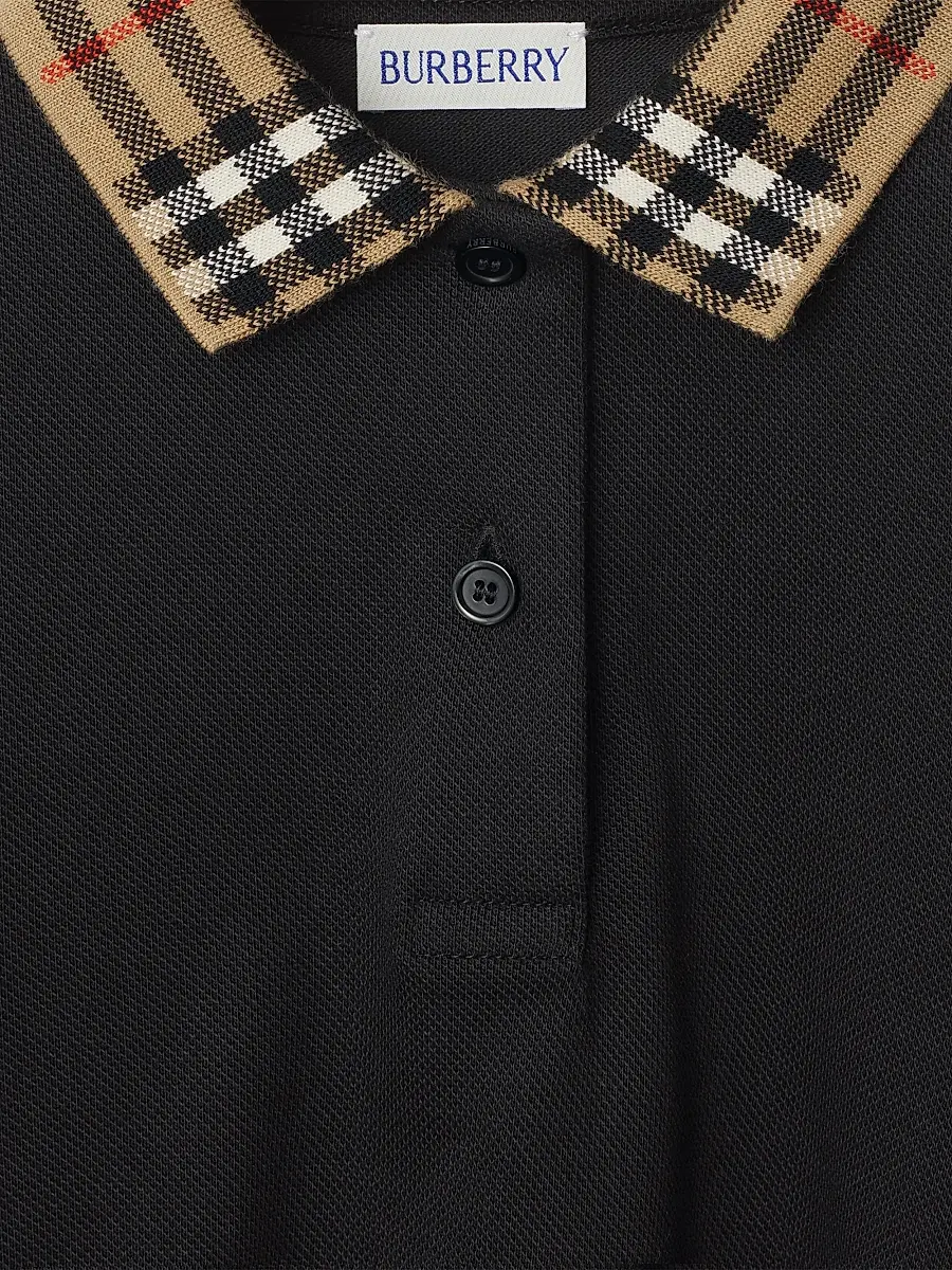 Burberry Girl's Baby Girl's, Little Girl's & Girl's Check Collar Polo Shirtdress | Thumbnail 3