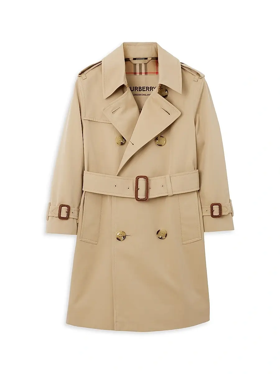 Burberry Little Girl's & Girl's Trench Coat - Honey - Size 8 | Image 1 Burberry Little Girl's & Girl's Trench Coat - Honey - Size 8 | Image 1