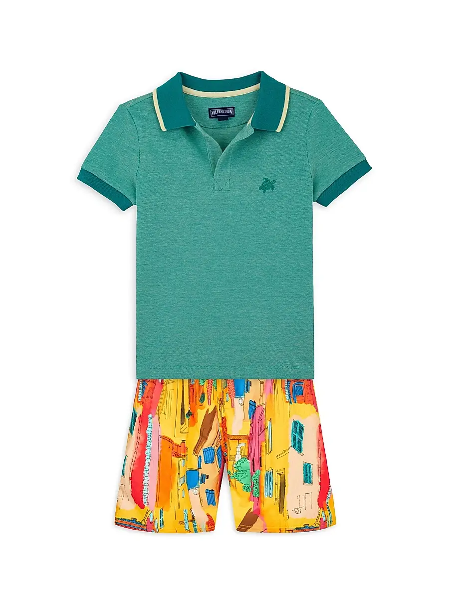 Vilebrequin Boy's Little Boy's & Boy's Cotton Piqué Polo Shirt | Thumbnail 2 Vilebrequin Boy's Little Boy's & Boy's Cotton Piqué Polo Shirt | Thumbnail 2