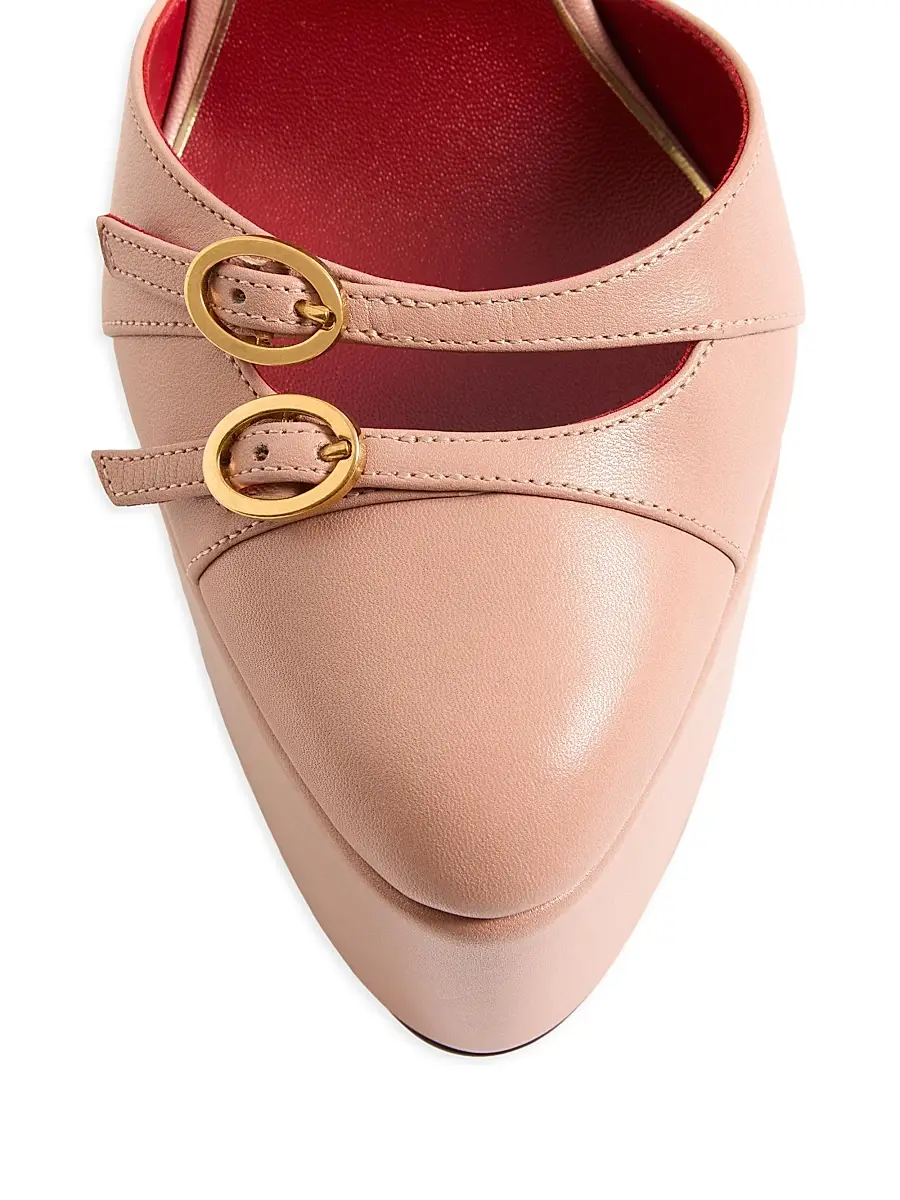 Valentino Women's Crasher 145MM Platform Pumps in Kidskin - Pink | Thumbnail 5