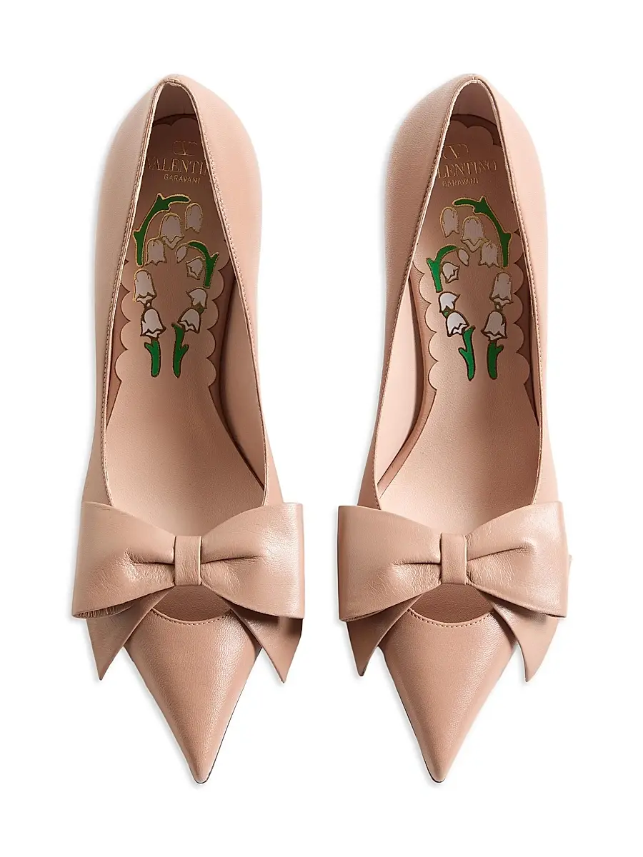 Valentino Garavani Women's Bowow 100MM Pumps in Kidskin - Black | Thumbnail 11 Valentino Garavani Women's Bowow 100MM Pumps in Kidskin - Black | Thumbnail 11
