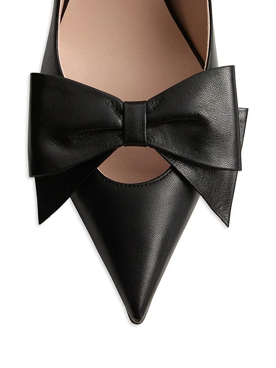 Valentino Garavani Women's Bowow 100MM Pumps in Kidskin - Black | Thumbnail 5 Valentino Garavani Women's Bowow 100MM Pumps in Kidskin - Black | Thumbnail 5